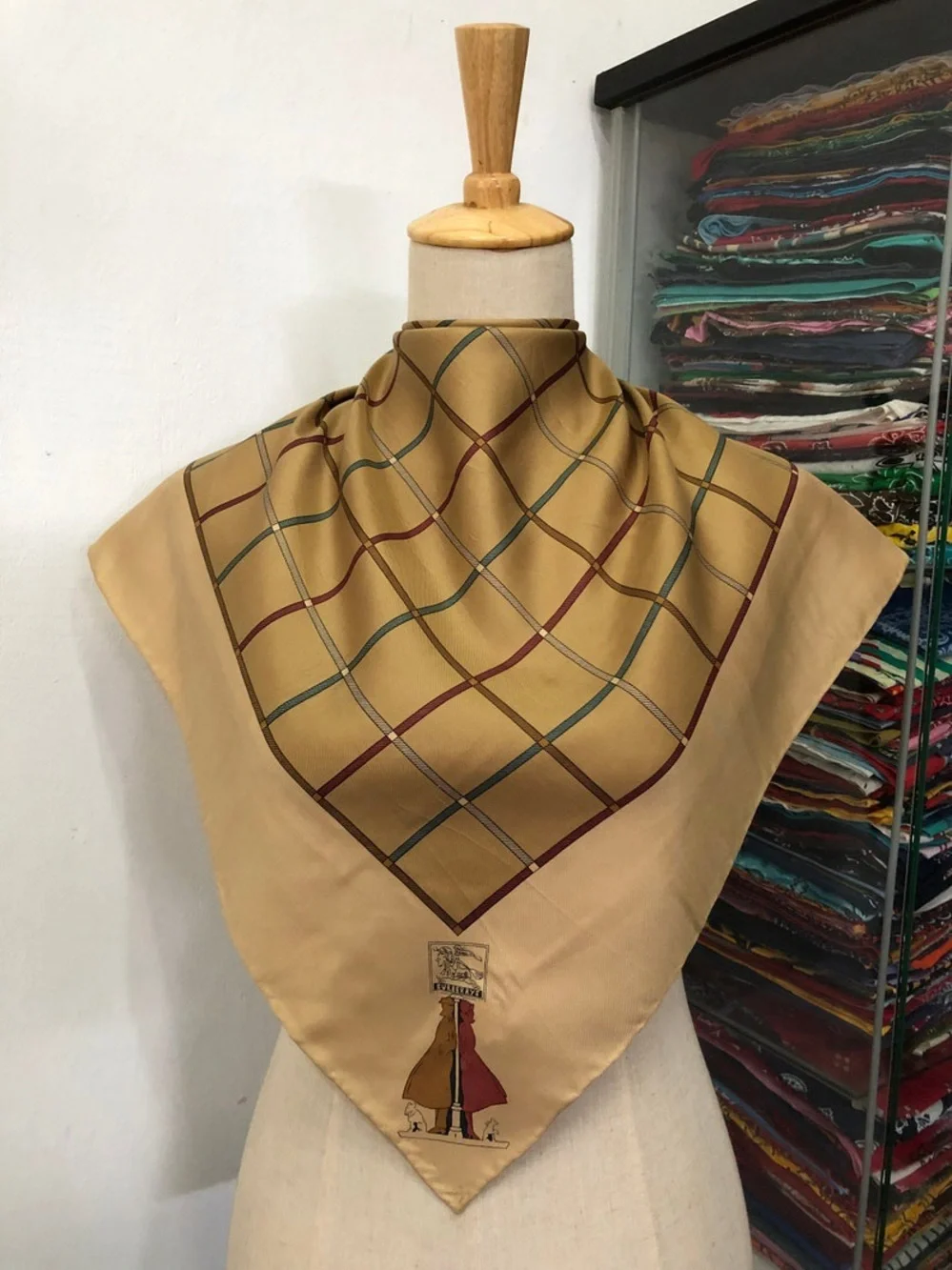 Authentic Vintage Burberrys Square scarf